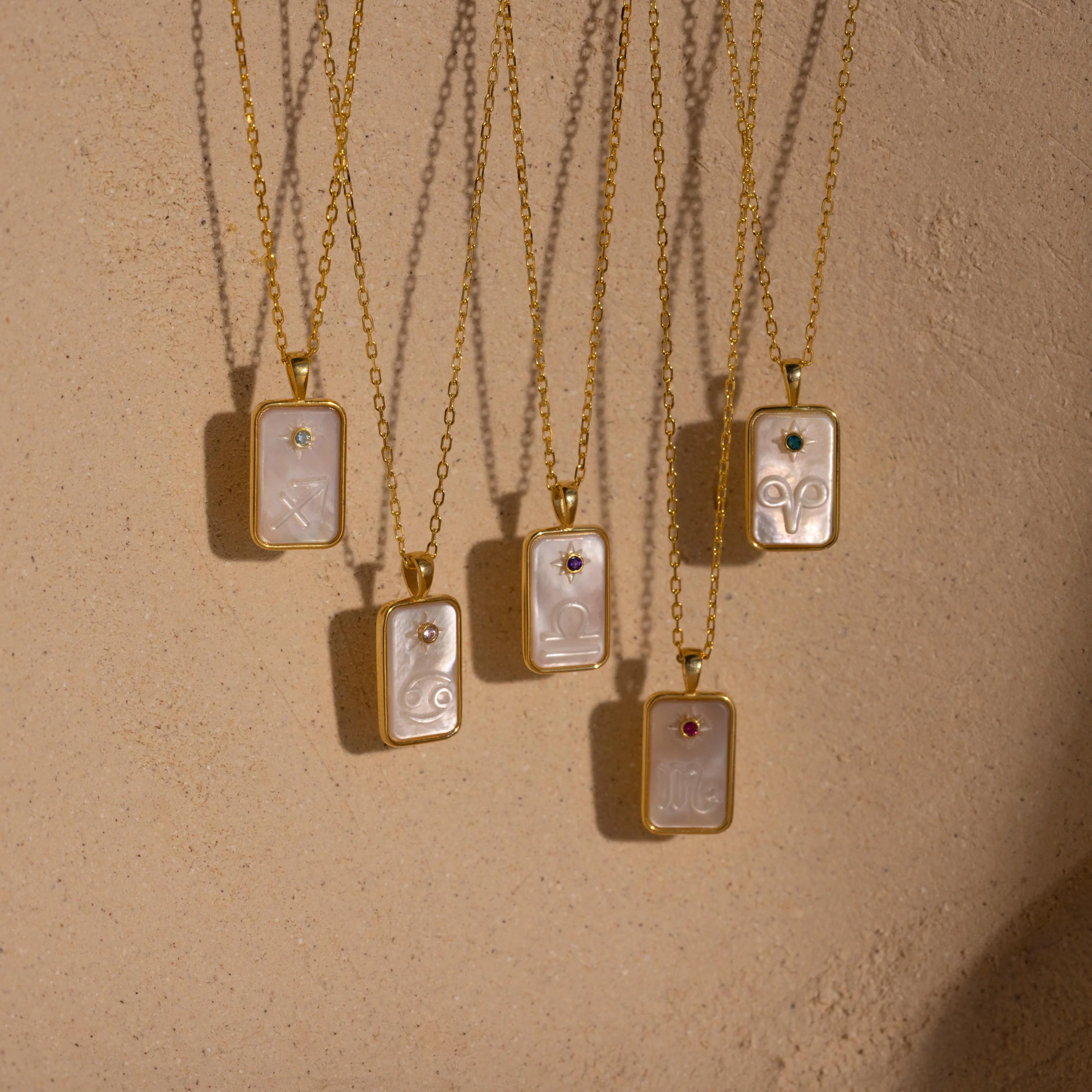 Pearl Zodiac Birthstone Necklace in 18K Gold