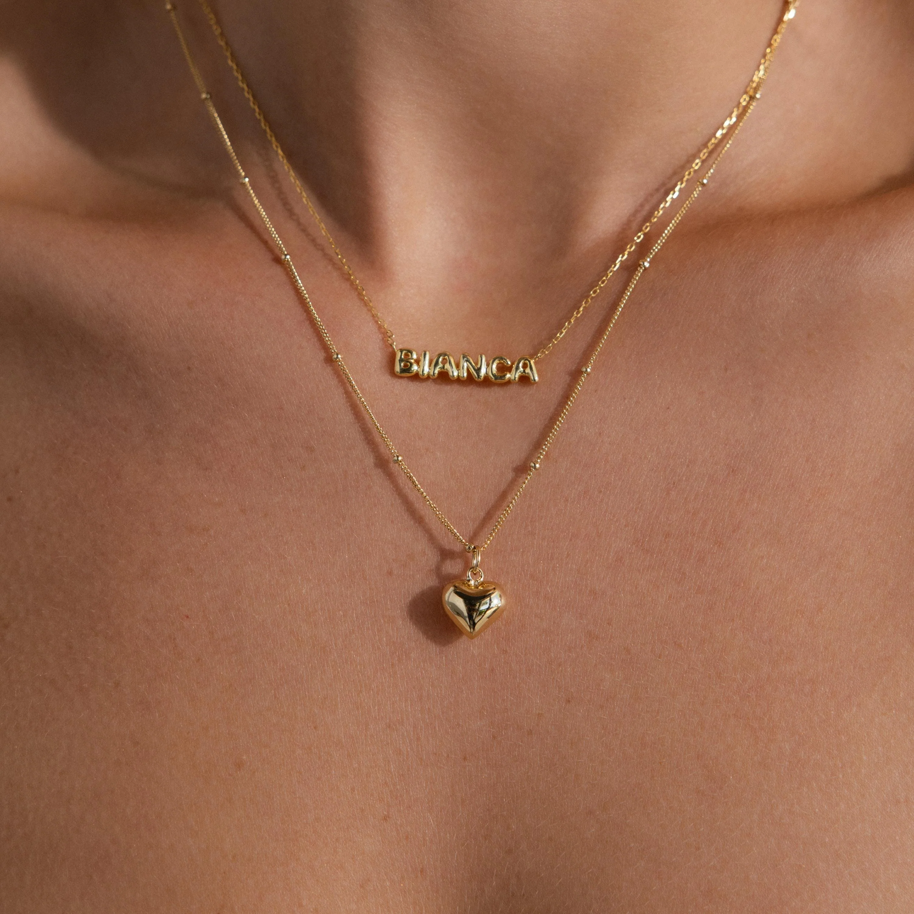 Puff Heart Charm Necklace - Image 9
