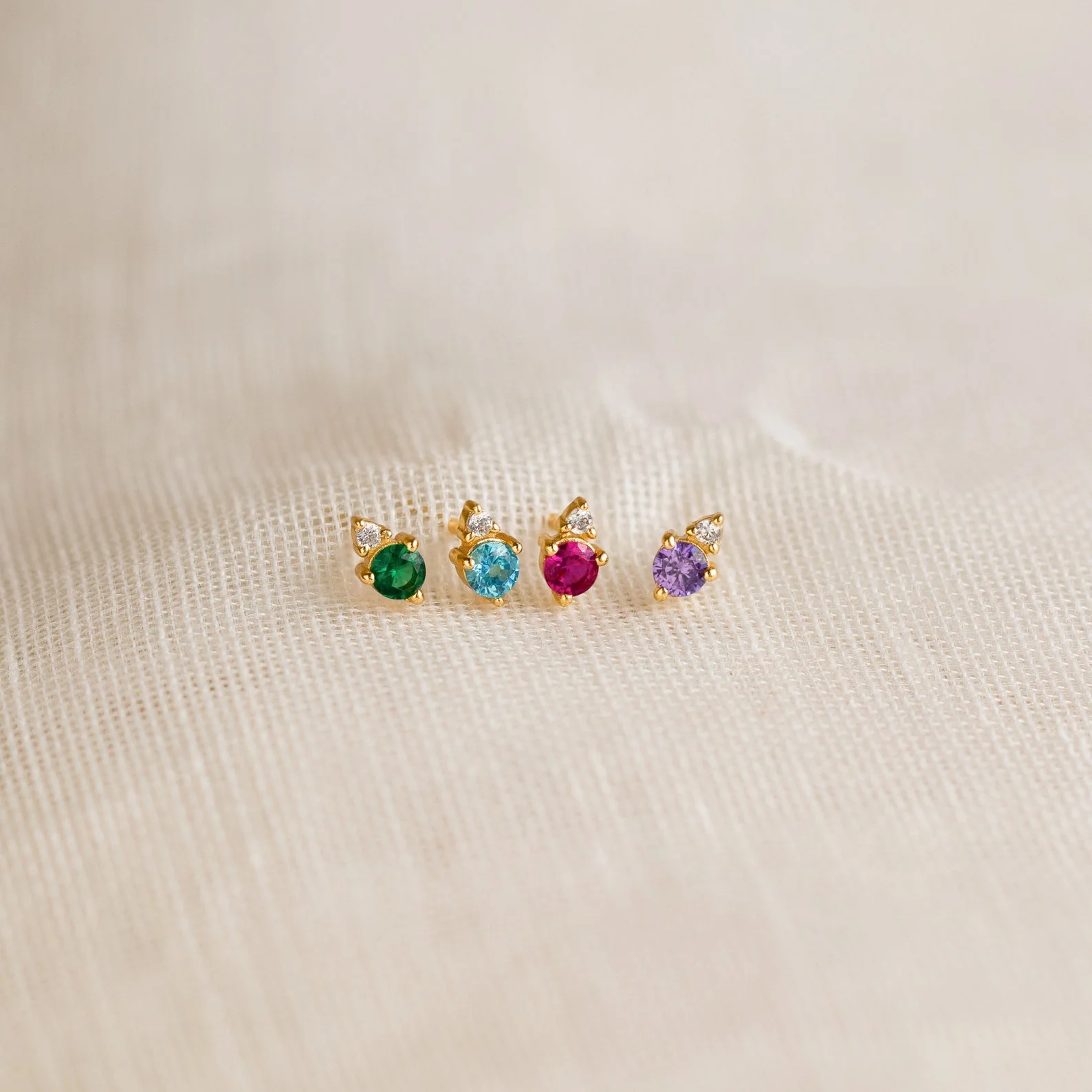 Raindrop Birthstone Studs - Image 3