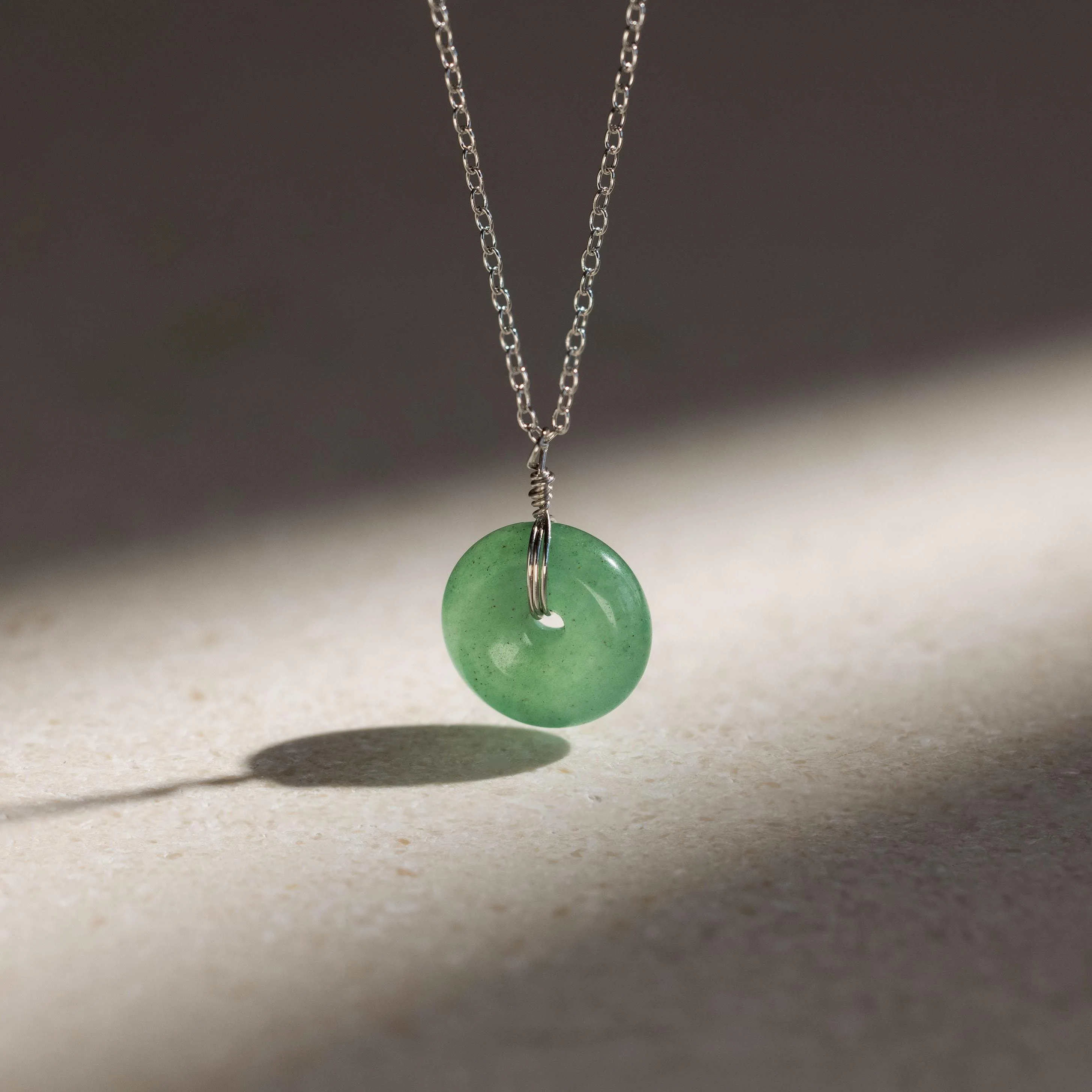 Round Jade Pendant Necklace - Image 5