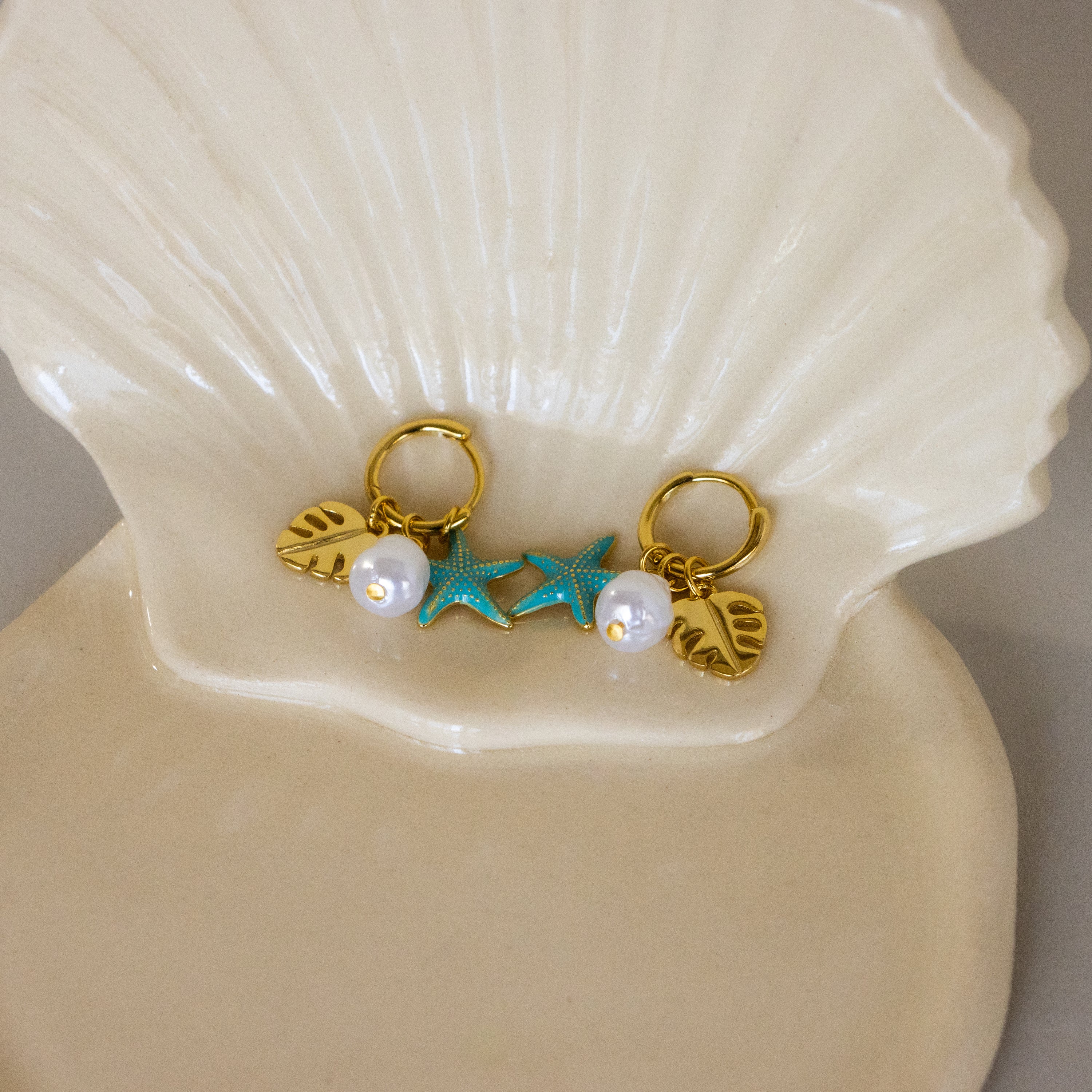 Seaside Pearl Hoops