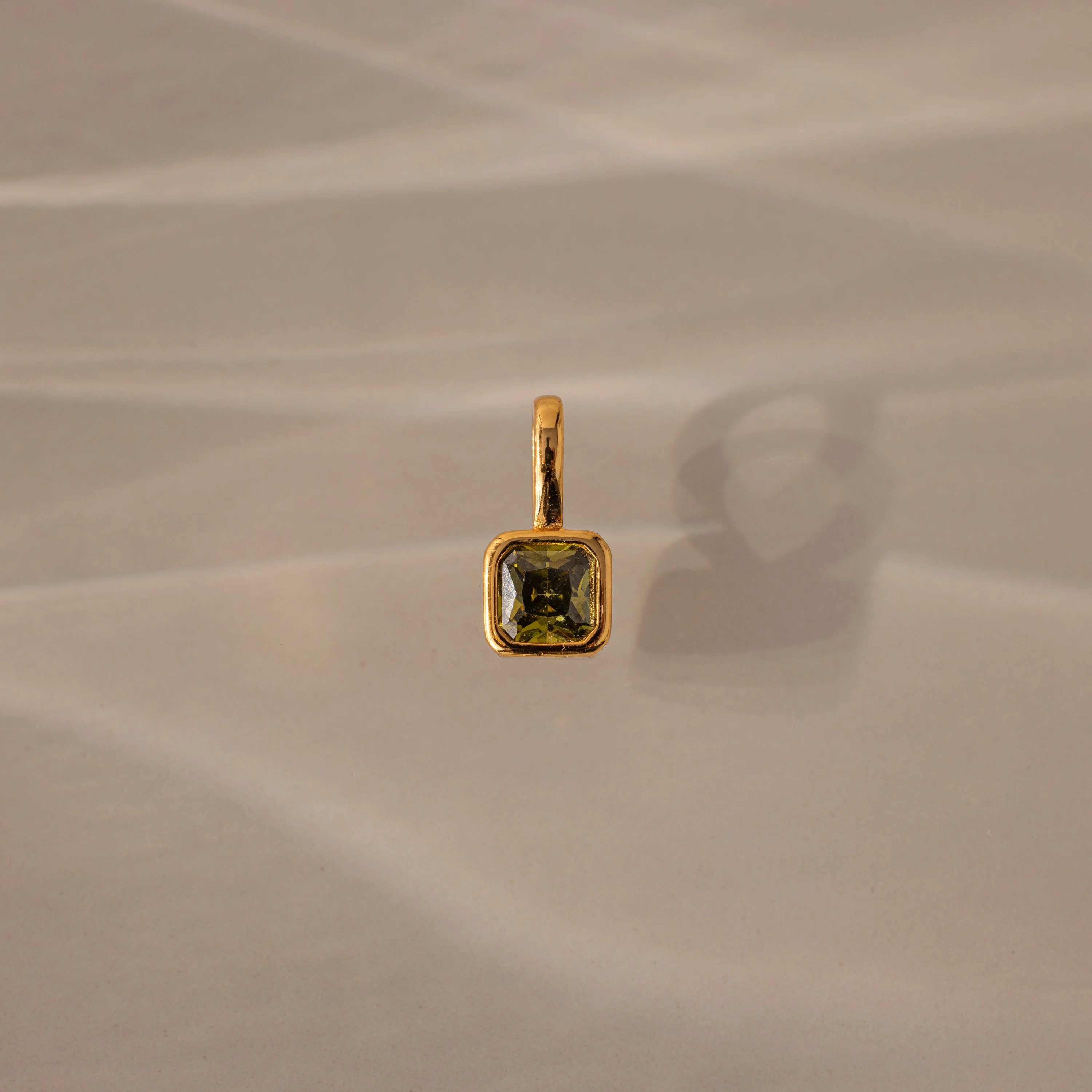Square Bezel Peridot Charm