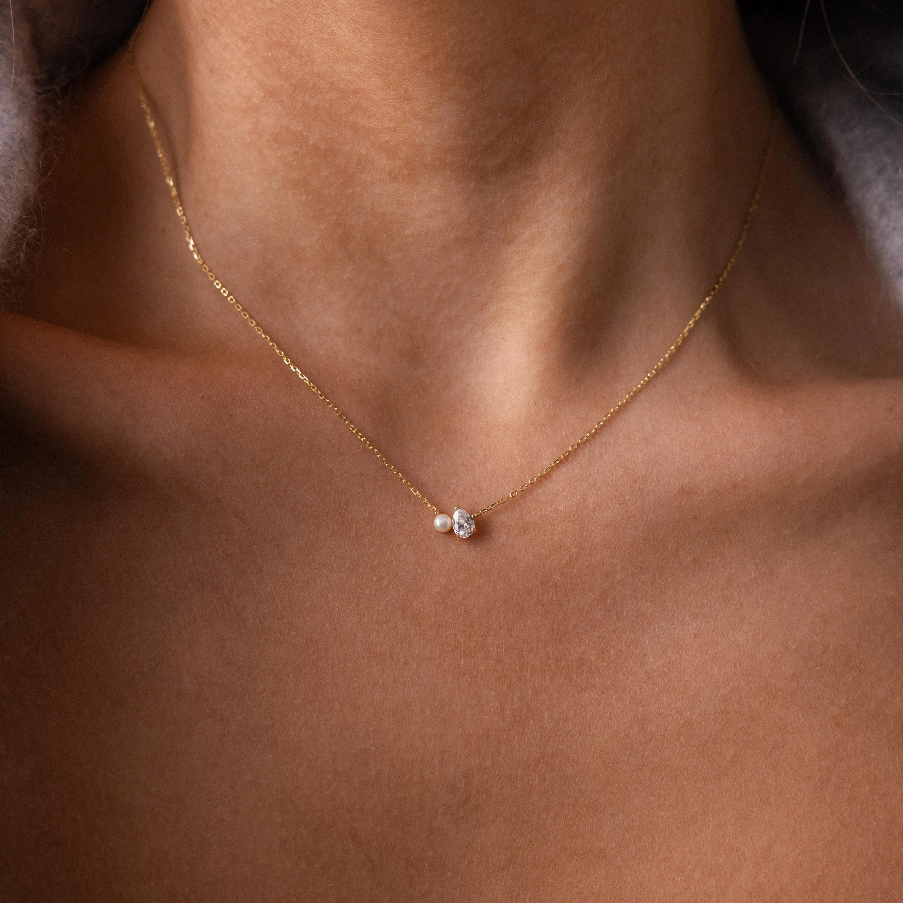 Teardrop Ruby & Pearl Necklace - Image 2