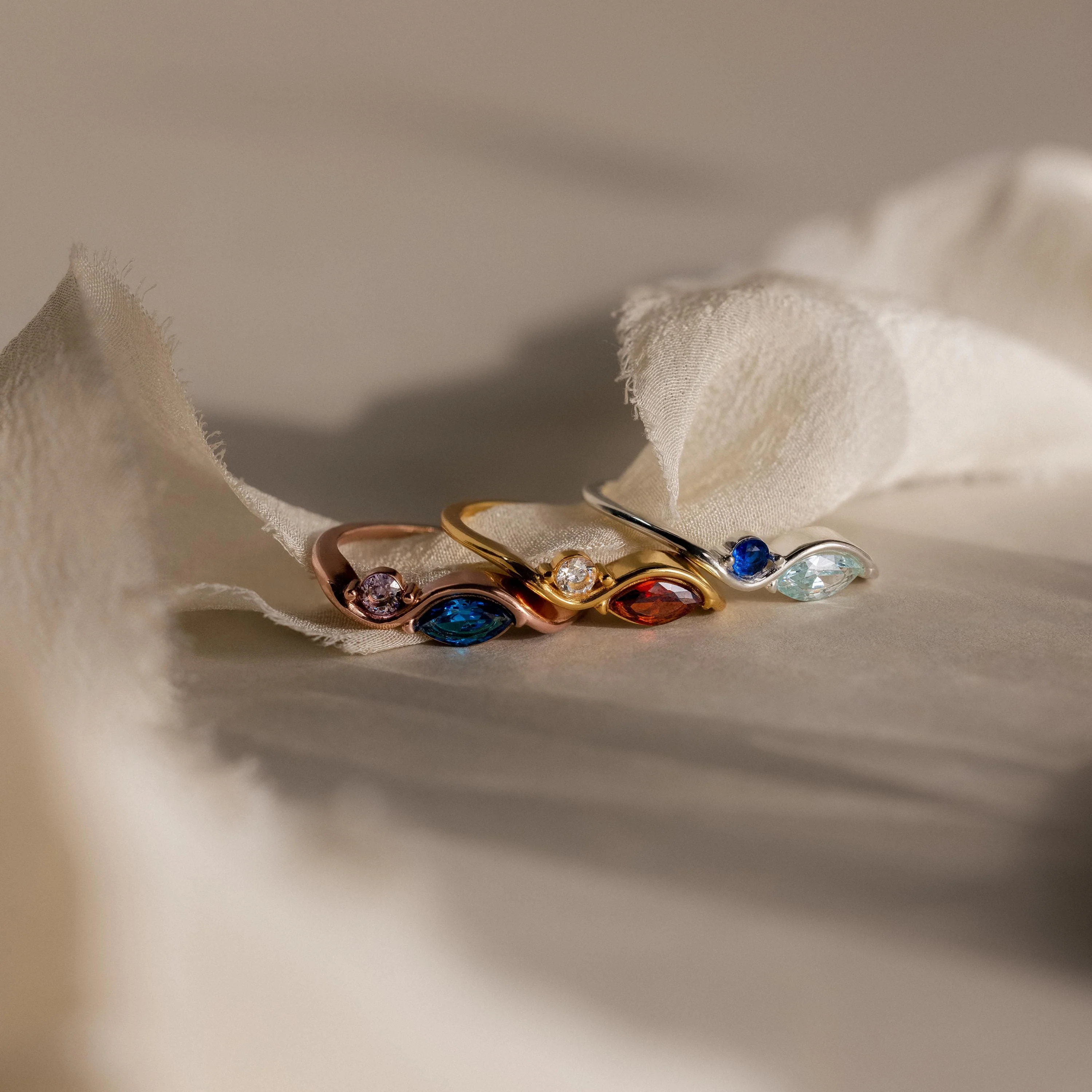 Toi et Moi Infinity Birthstone Ring - Image 3