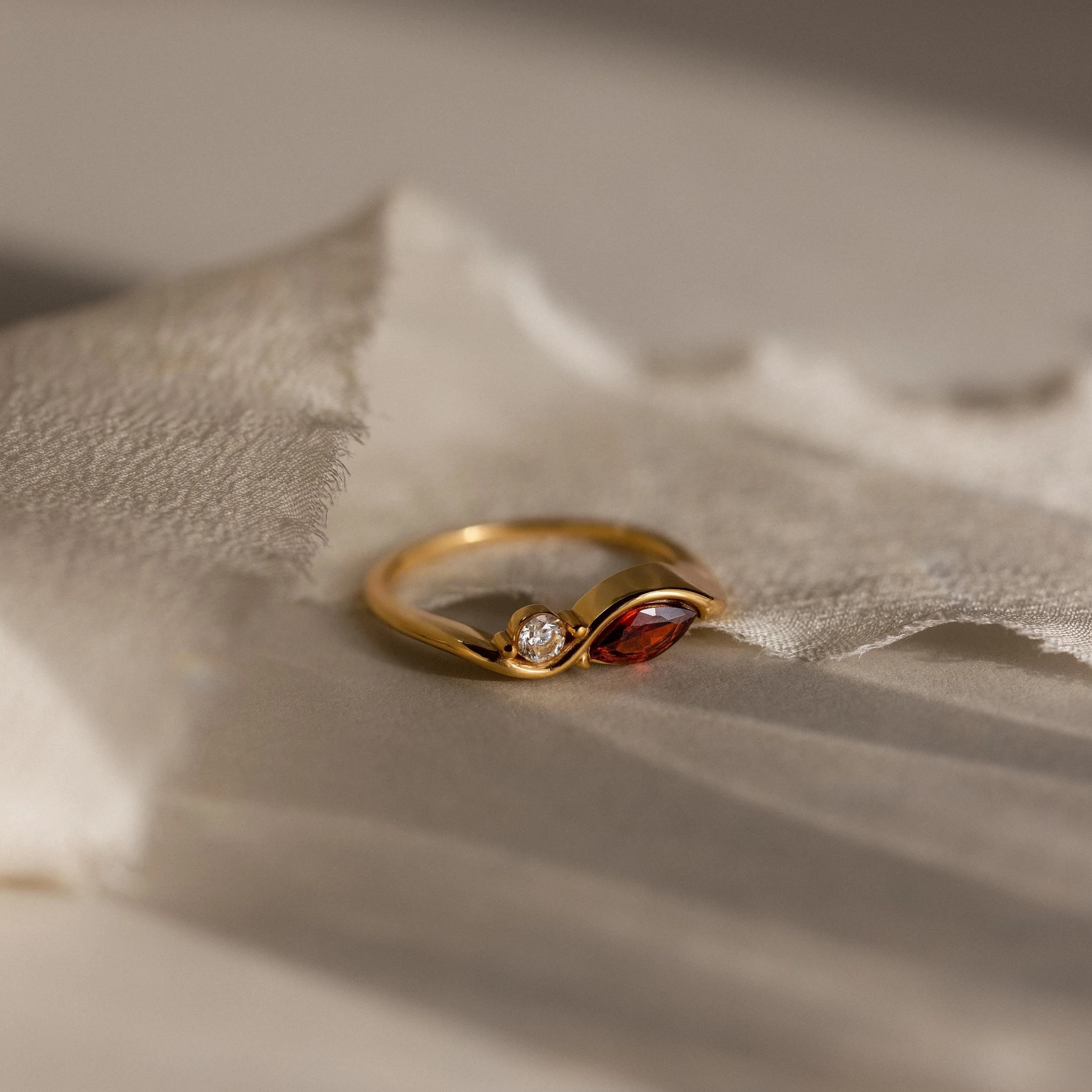 Toi et Moi Infinity Birthstone Ring - Image 7