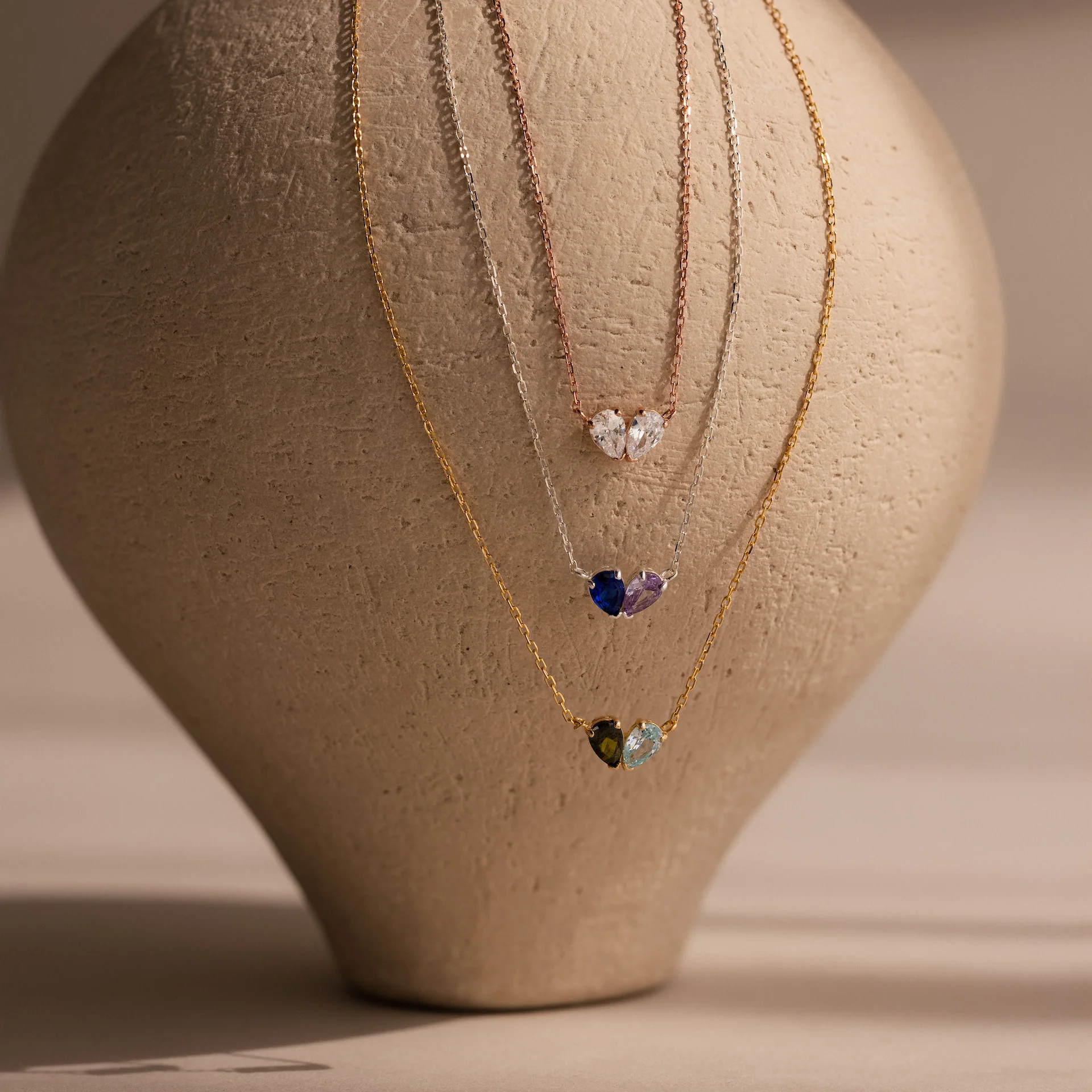 Toi et Moi Teardrop Heart Necklace - Image 5