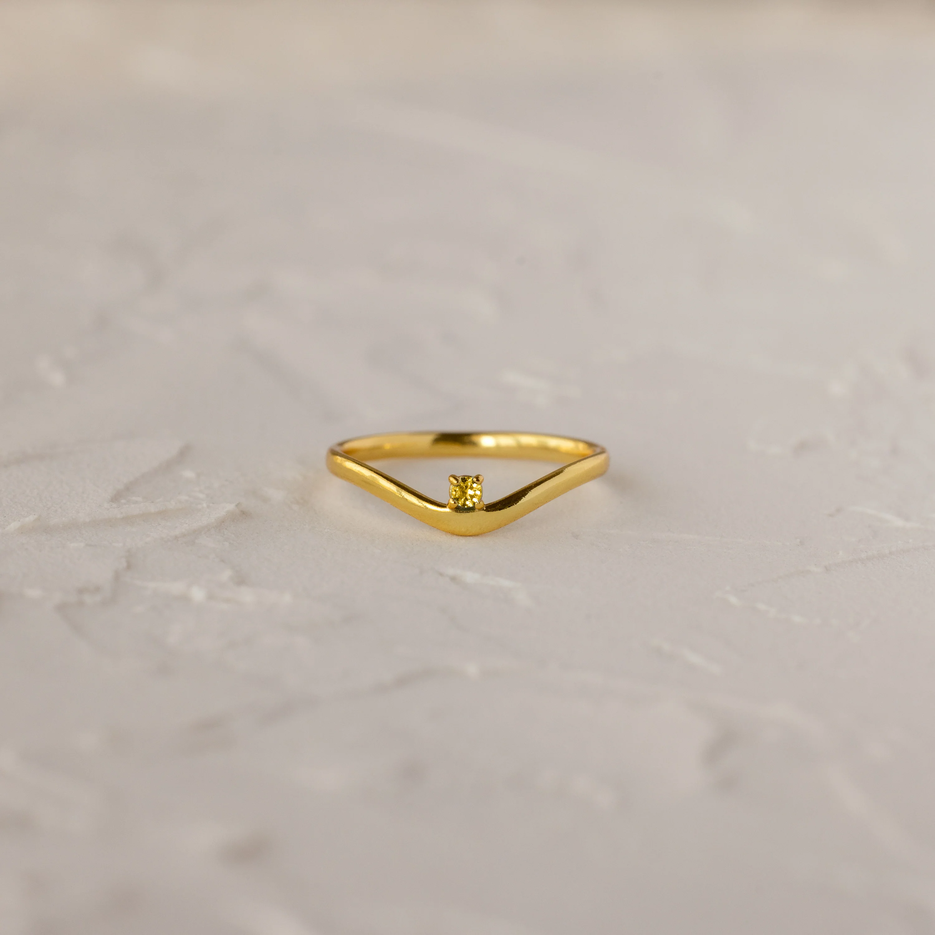 Topaz Drop Curve Ring