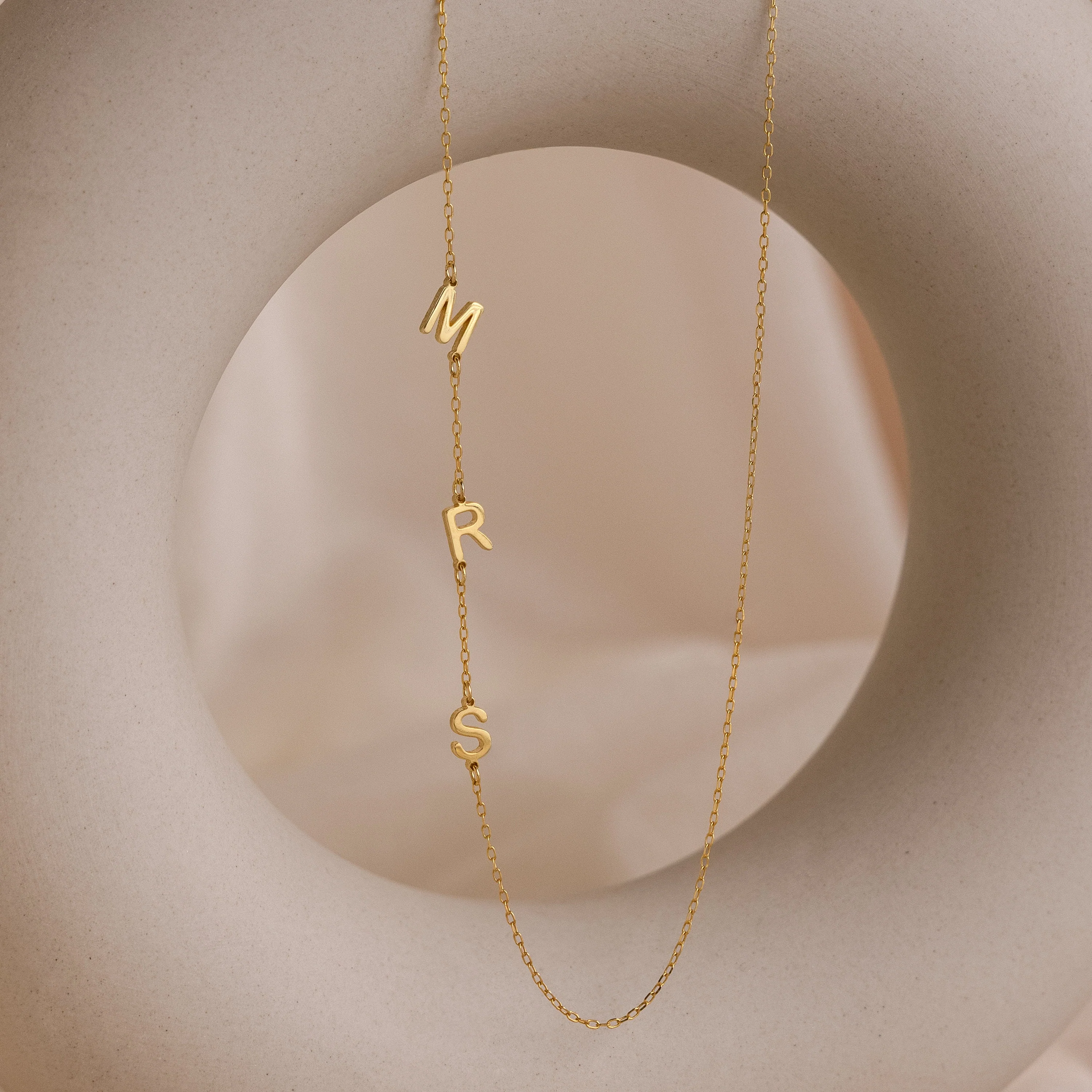 Venice Sideways Initial Necklace - Image 5