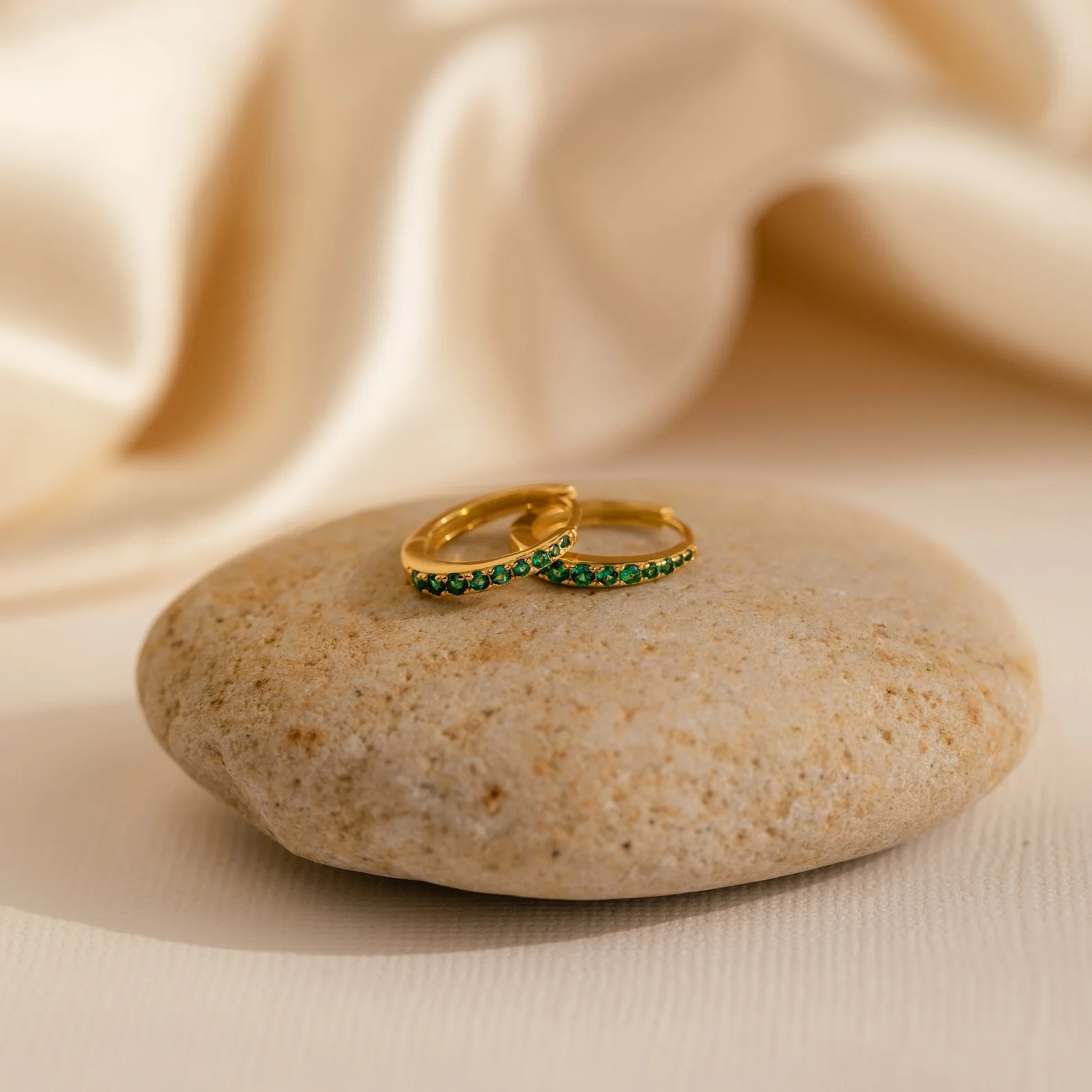 Vera Pave Birthstone Huggies - Image 11