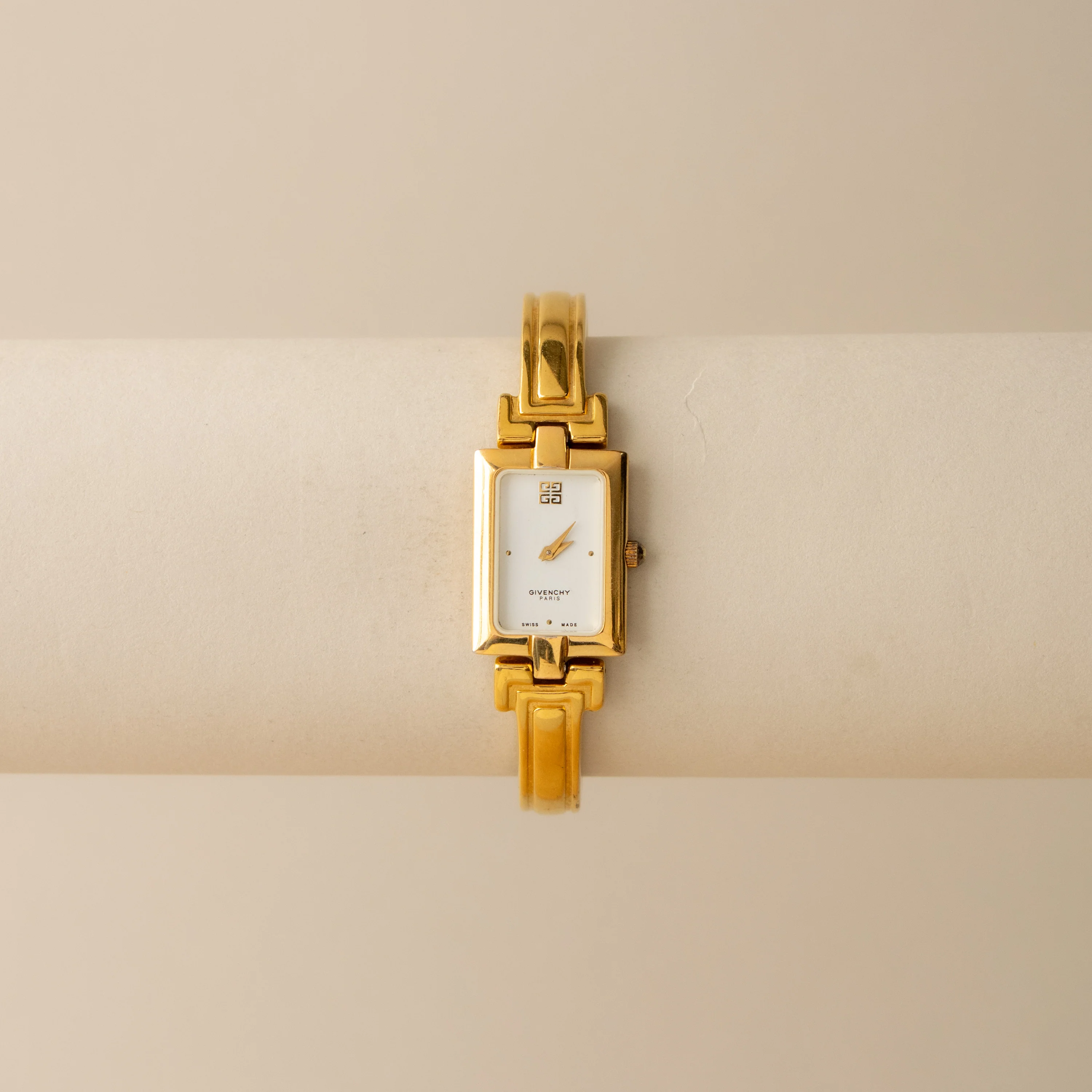 Vintage Givenchy Swiss Cuff Gold Watch - Image 2