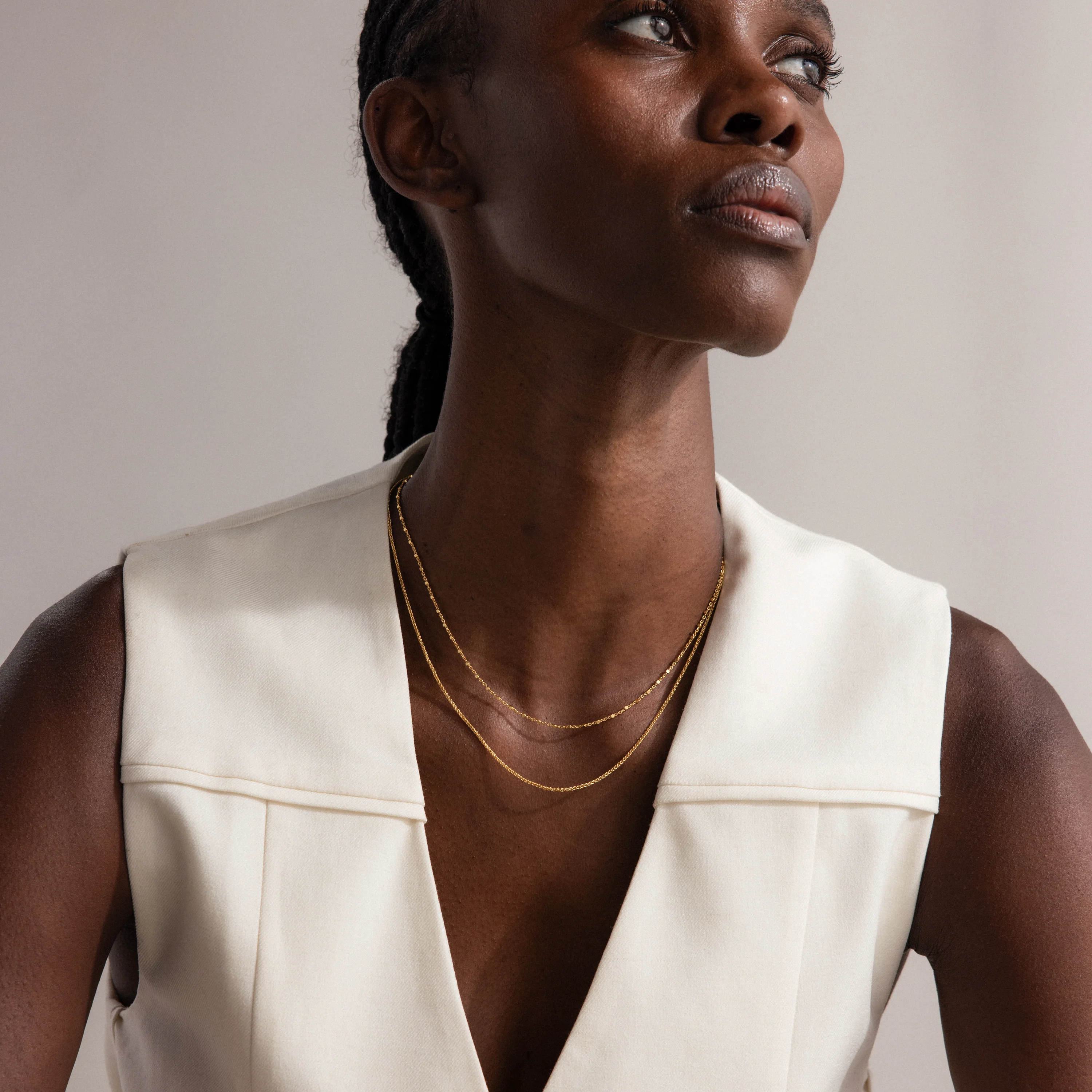 Woven Chain Necklace in 18K Gold - Image 6